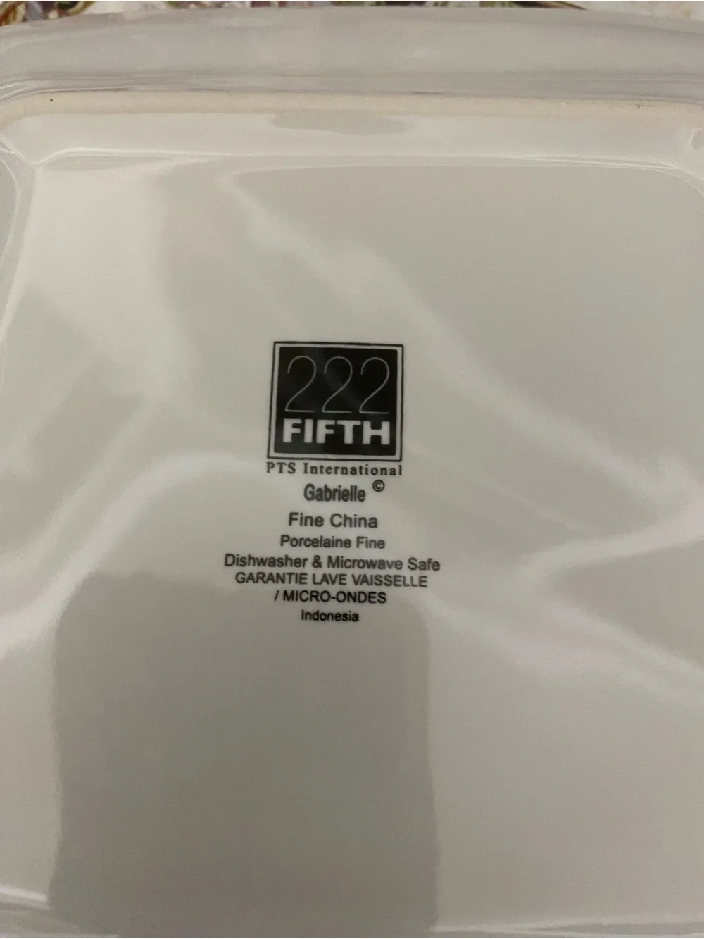 222 Fifth Floral Porcelain salad plates in Green & Purple